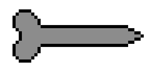 [198d67] gray sharp bone