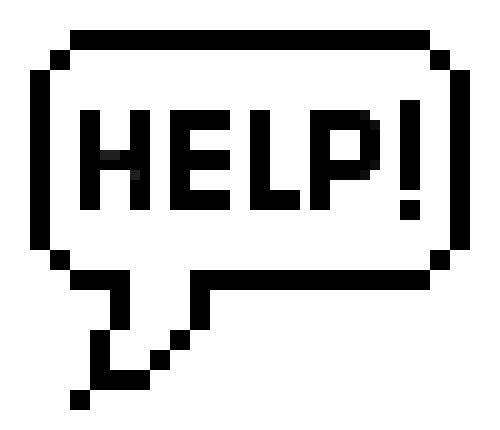 help pixel speech bubble