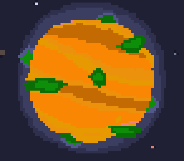 [7a5f47] 16 bit pastel planet