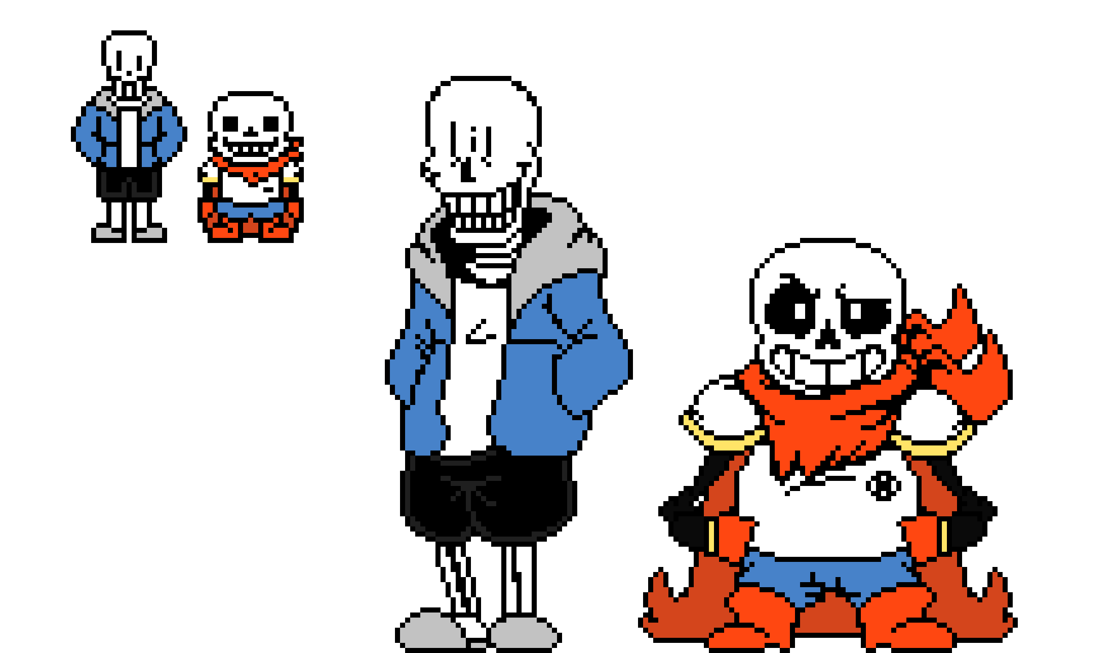 PeterPlay19 Swaptale Sans and Papyrus Custom Sprites.