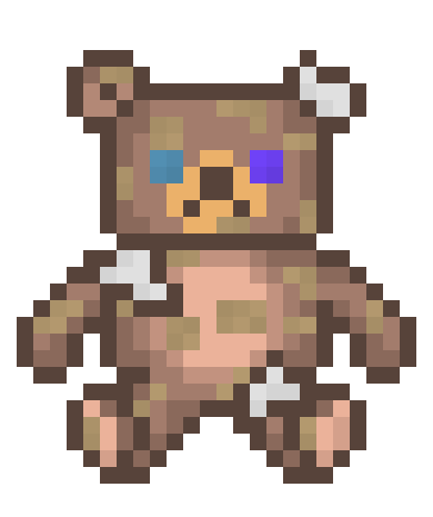 [3c4c66] Mismatched Teddy Bear