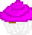[9664c4] Magenta Marble Cupcake