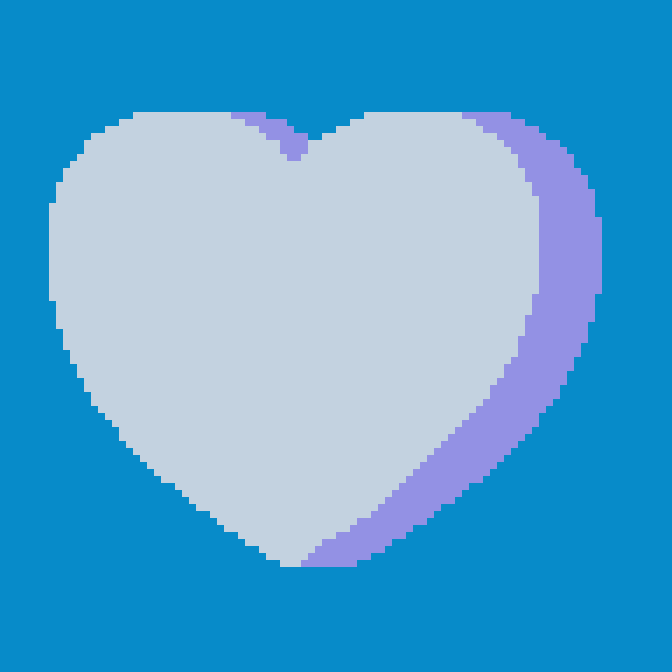 [90f36c] Blue Heart No Boarder