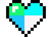 [43128d] sky blue heart pixel