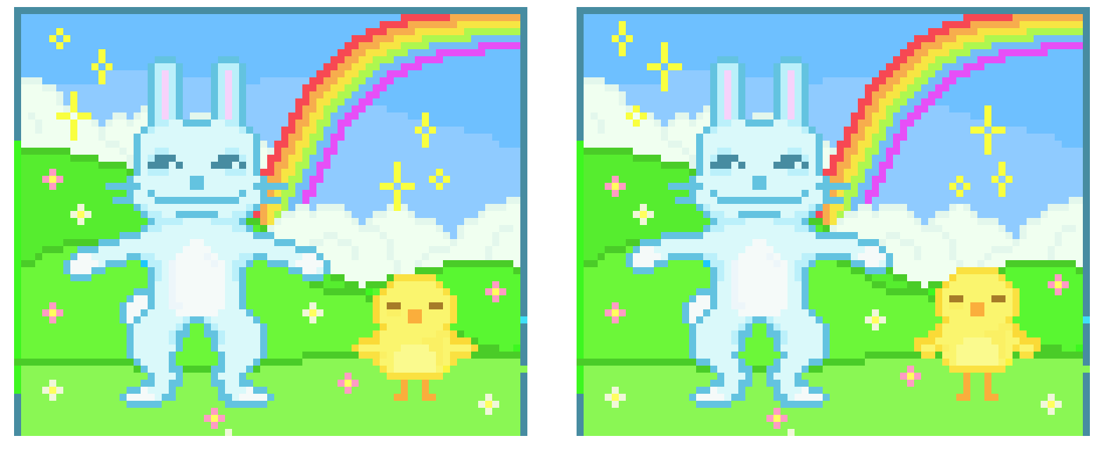 [3ef269] bunny and chicken 