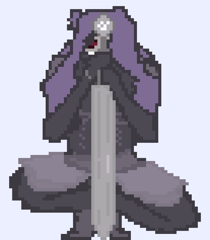 [8fef25] *misuti draws her sword and slashes the smaller of the two doppels, (normal attack)*