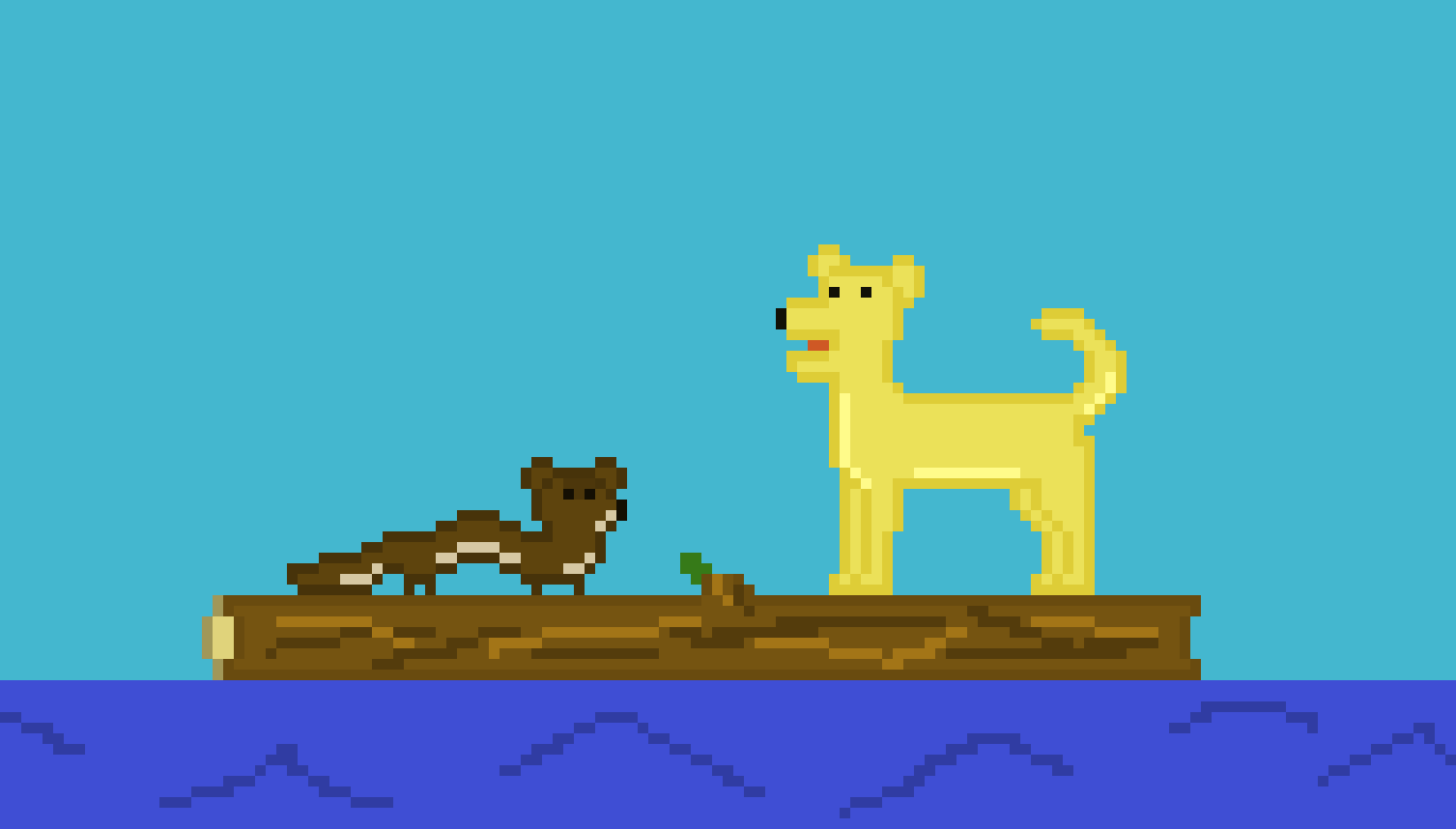 [3bde32] Mink and Dog