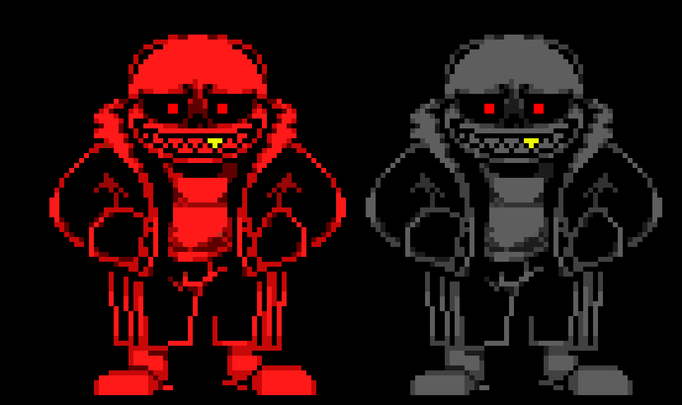 [57dac4] fun fact: there is 2 colour types for UnderFell battle sprites
