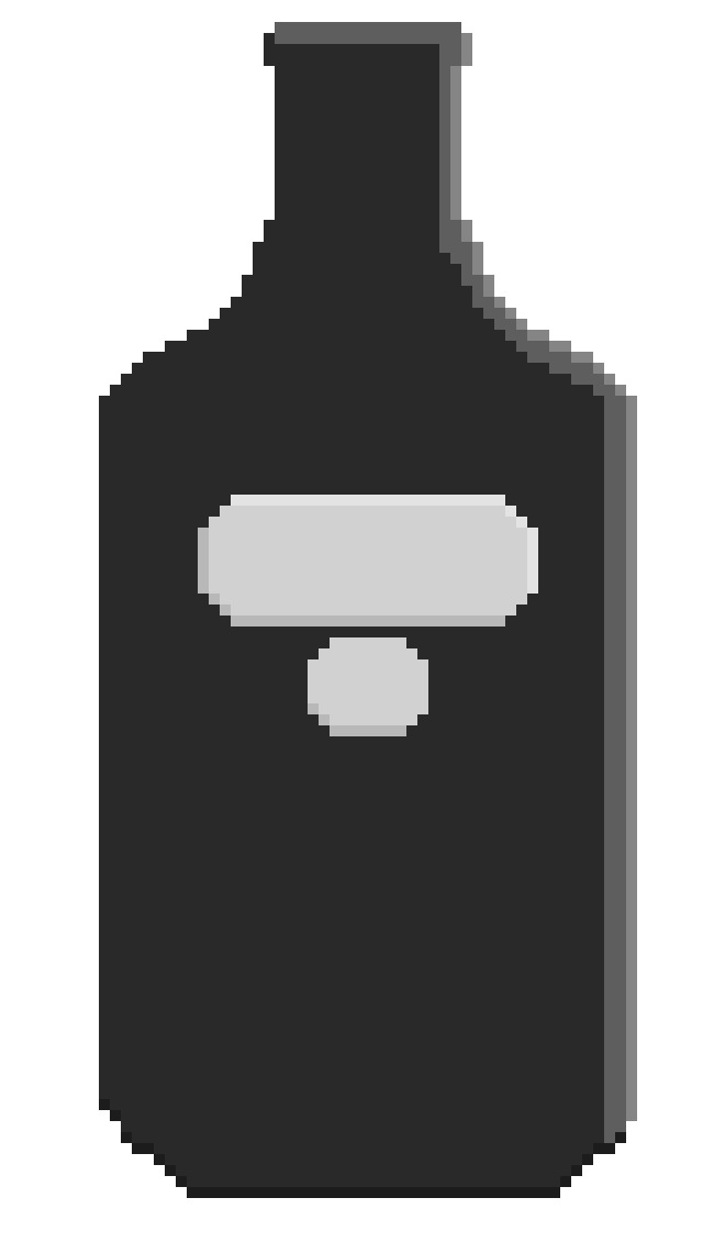 [9664c4] Empty Black Wine Bottle