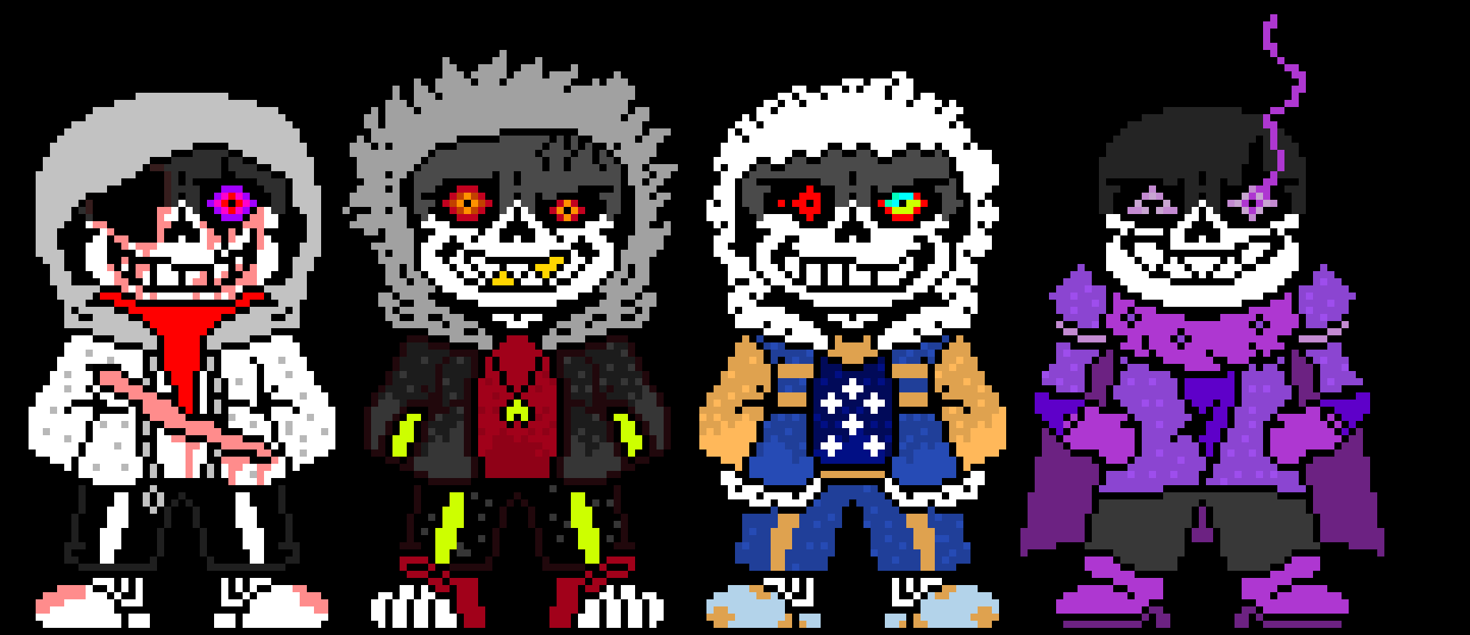 afterdust sans,dustfell sans,outerdust sans,swapdustfell:PURPLE sans,