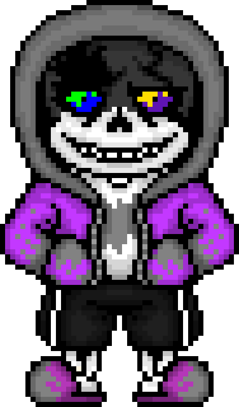 Sans sprite, except its HARD-MODE DangerDust, and I shaded it so much that it looks weird.