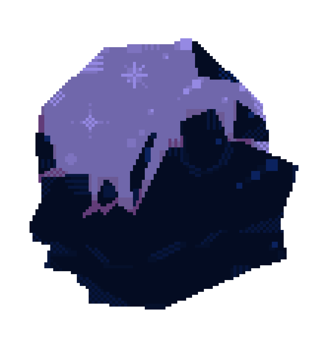 [7067ab] lowkenuinely just made ts to dither and shade on Pixel Art Maker of all places. and to match my current id