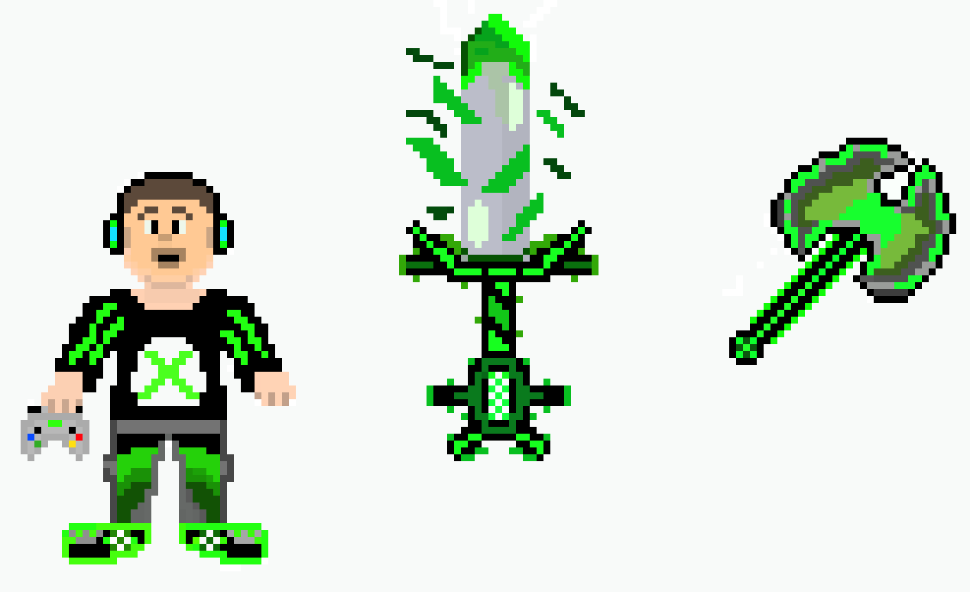gamer boy and his xbox weapons