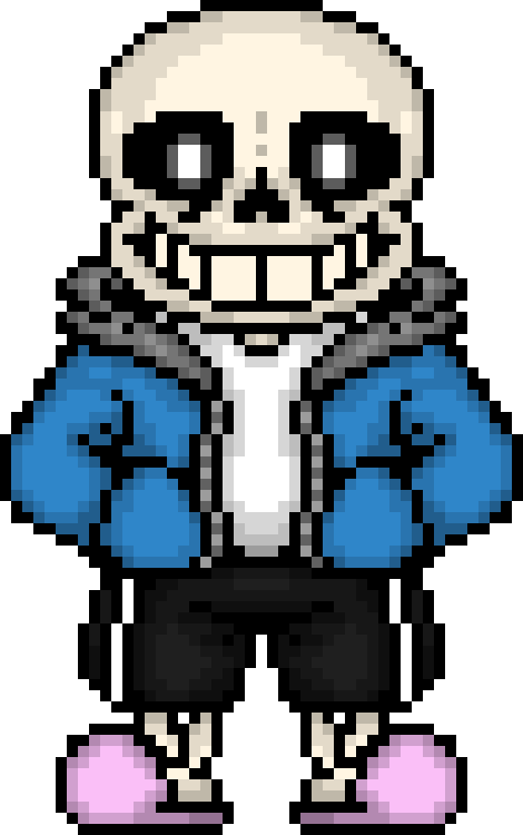Sans sprite, except I added too much shading to it, and now it looks weird.