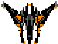 [429e74] Spaceship pixel game template