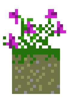 [b57d87] grass+pink flower