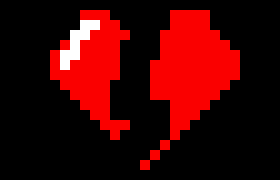 [e3193d] Broken heart red