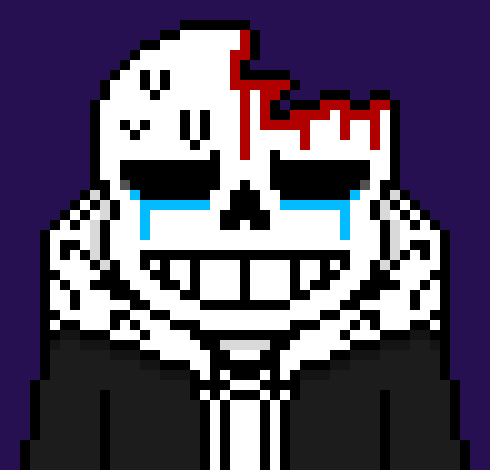 [65a7b9] *he starts making scars on his skull and blood runs down his skull from them*