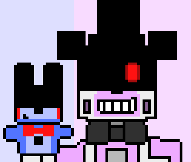 [b9de0d] *eleven starts having illusions of freddy and bon bon* - funtime freddy