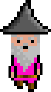 [bb0007] Pixel Wizard Pink Walking AniF1