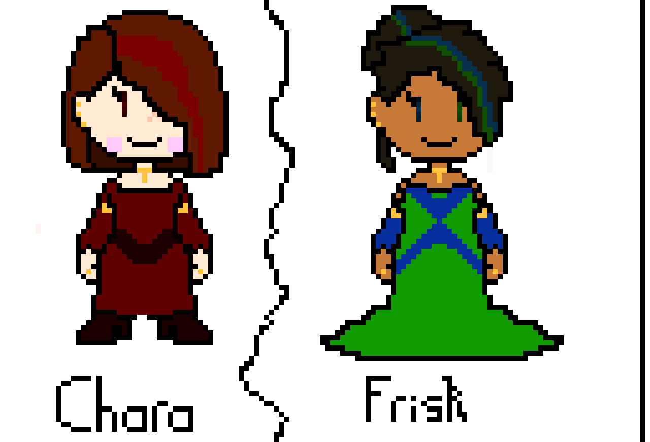 [9664c4] marktale chara and frisk.