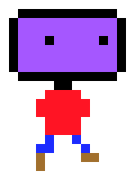 [8b81b8] Bob walk right clothed