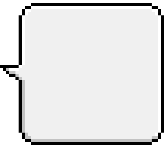 [6080ea] rounded square speech bubble left longer