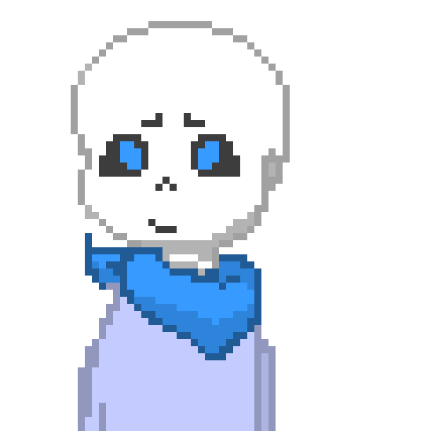 [b864cc] Blue looked up from messing with his clothes long enough to send a regular bone attack at Chara, he didn't really know what he was doing