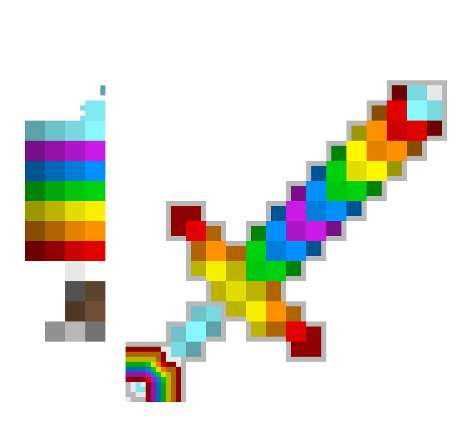 [9664c4] Rainbow sword -what u will need-