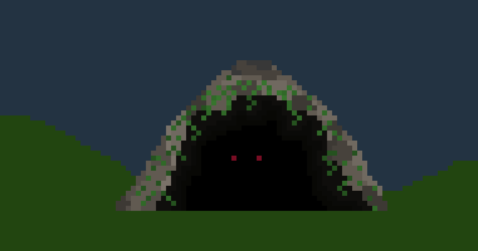 [9664c4] Rock Cave with Monster by Buggy
