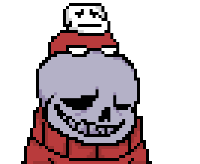 [1c0dc7] -{ He pops in behind sans}- 