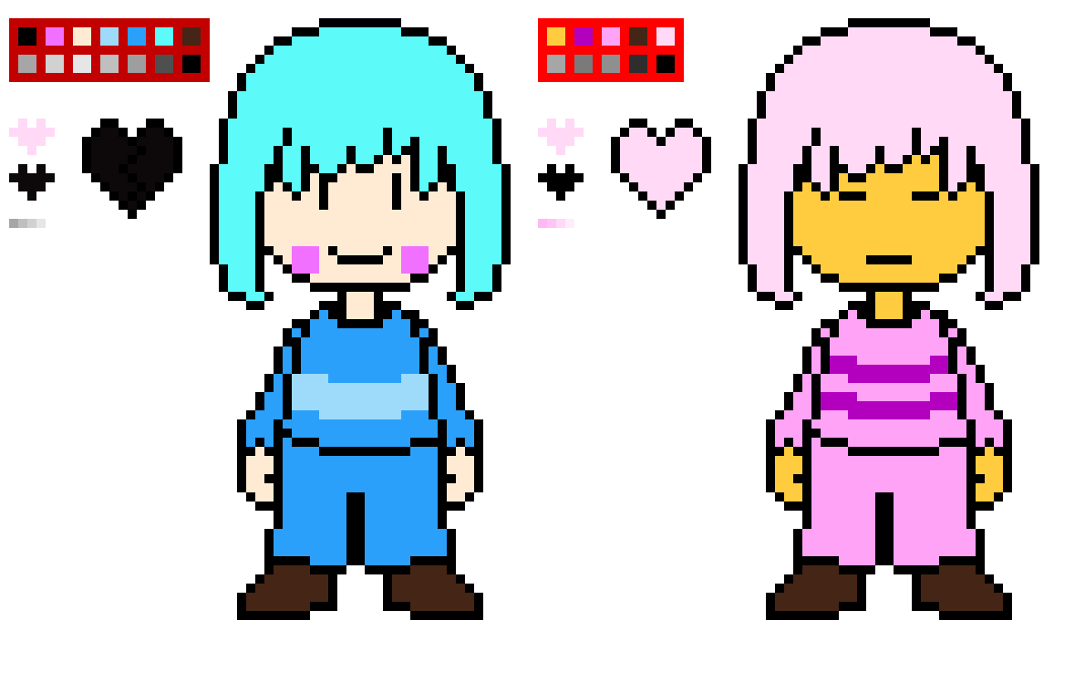 Colortale Chara and Frisk