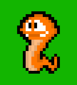 [9664c4] Cute Orange Snake