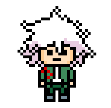 [ffb16f] danganronpa pixel sprite nagito on the nintendo DS