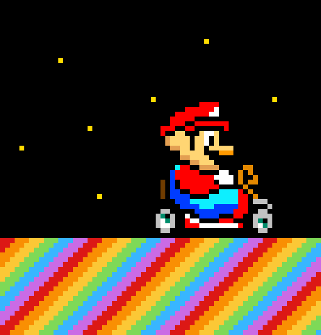 [0c154b] Super Mario Kart Rainbow Road