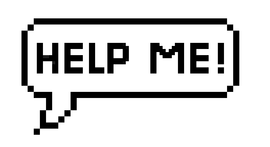 help pixel speech bubble