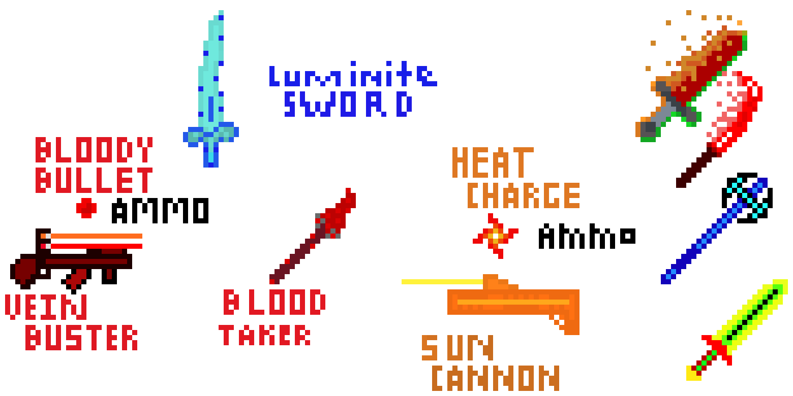 [9664c4] Terraria Weapon Ideas