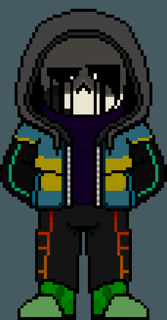 [45a4d0] *someone would seem to be sitting against an old, crumbled stone structure, only the legs remaining on what looked like a statue. They sat almost lifelessly, hands in the pockets of a dull and dusty jacket, like they`d`ve been sitting for a long time.*