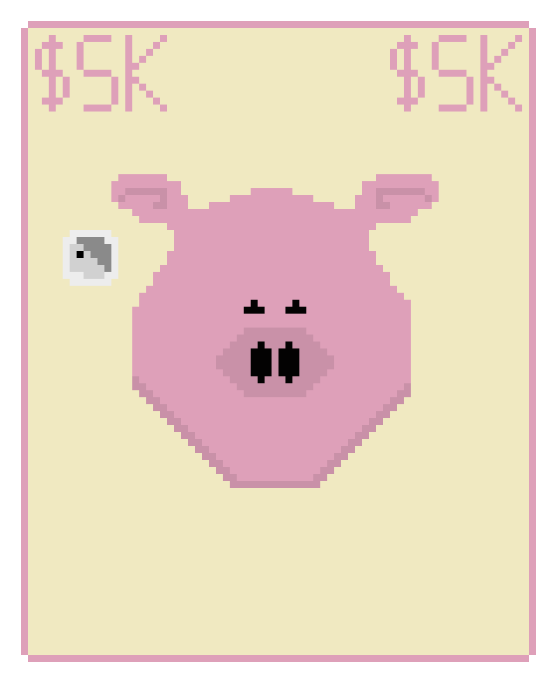 [cfefc2] cover your assets piggy bank unfinished