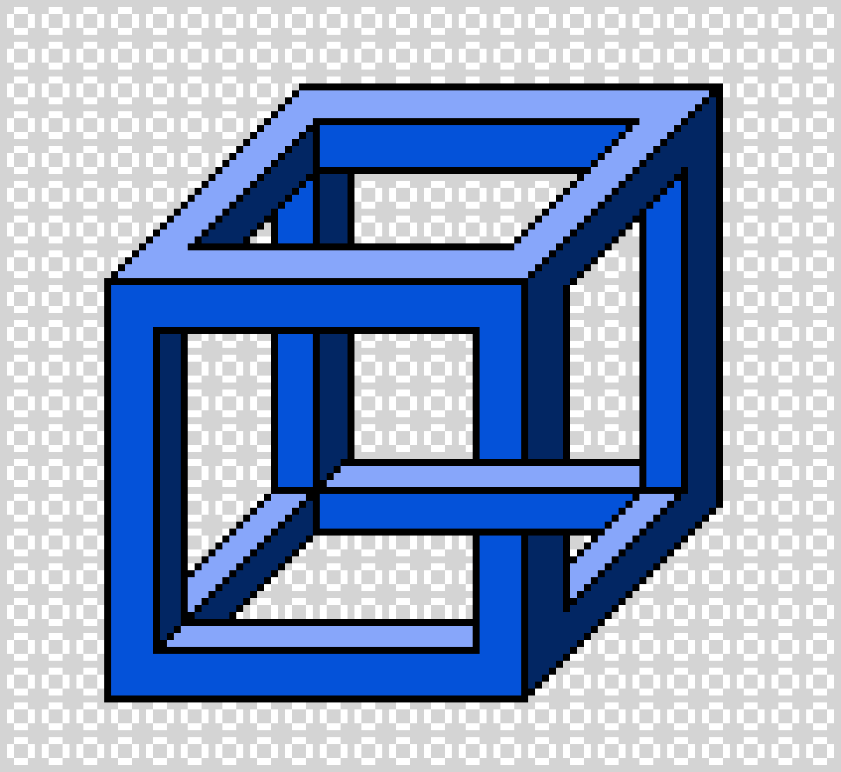 [9664c4] Impossible Cube, by Tiago Hands.
