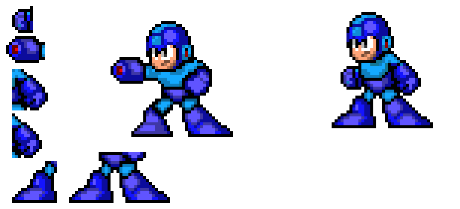 [54c659] mega man 7 sprite mega buster + normal with extra