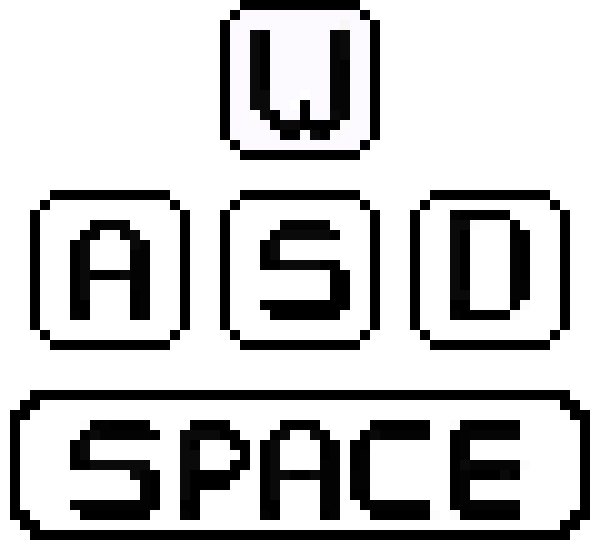 ASWD and SPACE keys
