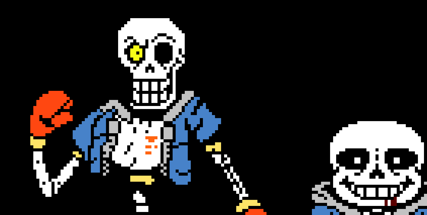 Disbelief Papyrus Phase 3 Battle Sprite. (With Sans)