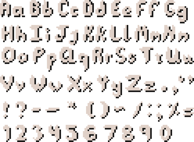 [7c309d] Messy Pixel Font