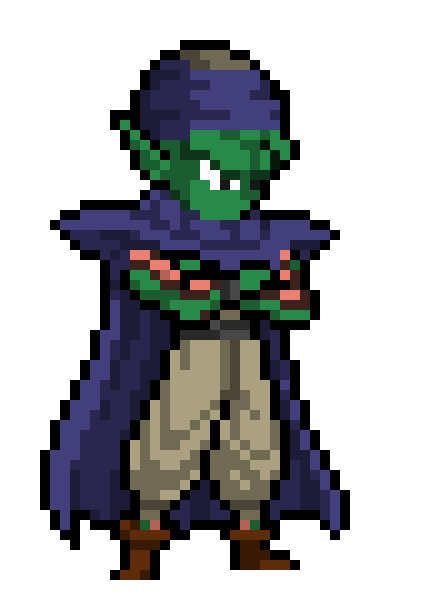 [6c26bc] Kamui the Namekian (With Cape and Turban) V2 - DBZ OC