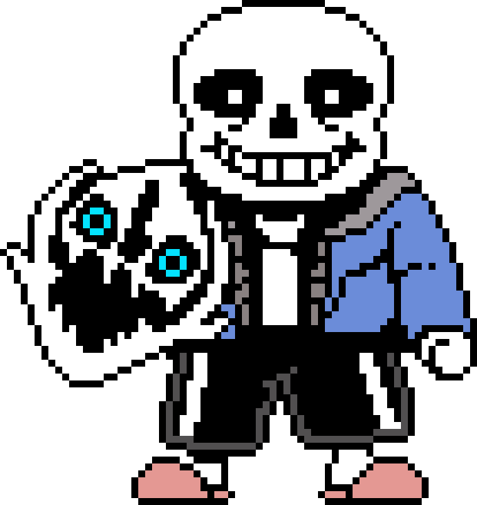 SSBU Sans Battle Sprite. ( Colored )