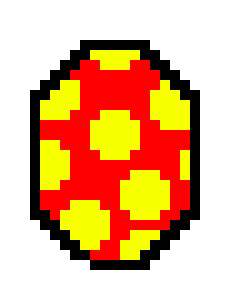 [b66559] egg [yellow and red]
