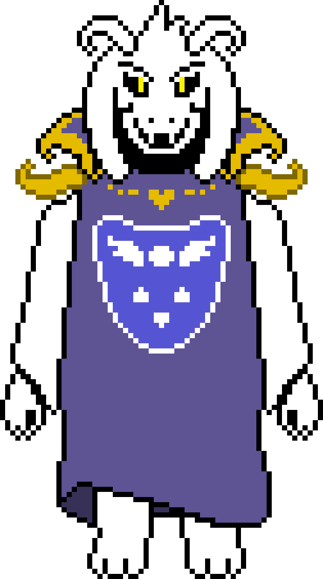Colored Asriel Dreemurr Sprite 