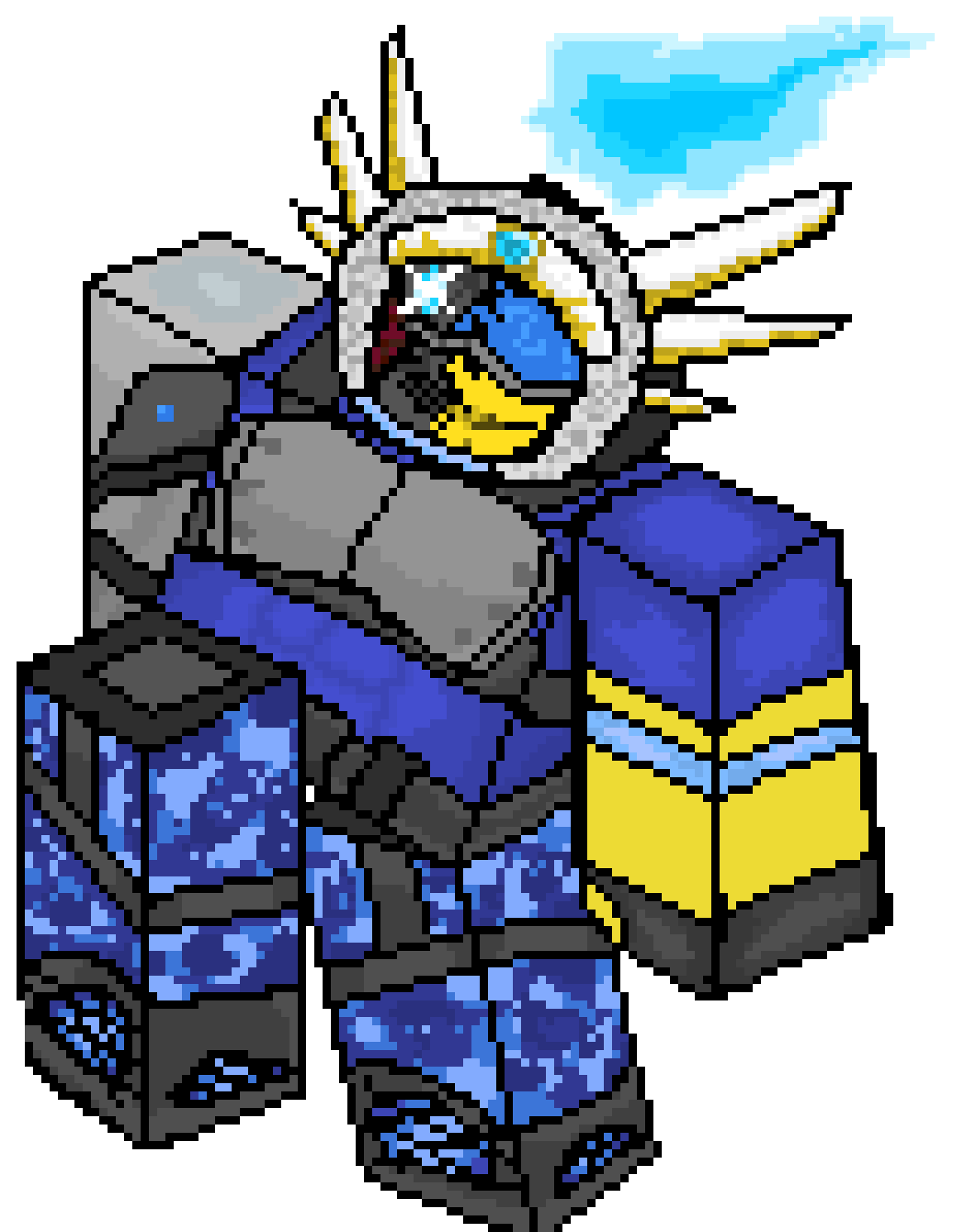 [6e107d] Also sidenote that after this is done i plan to try and draw a largescale canonical jesti drawing, and afterwords im going to attempt to finally start working on an [ARCHANGEL] design