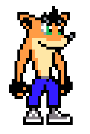 crash bandicoot pixels